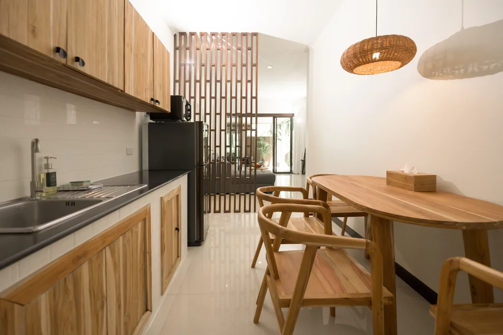Kitchen in the two-bedroom pool villa