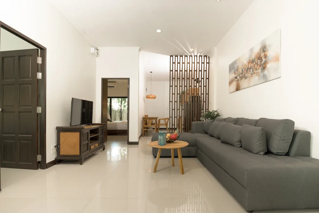 Living room of the two-bedroom villa