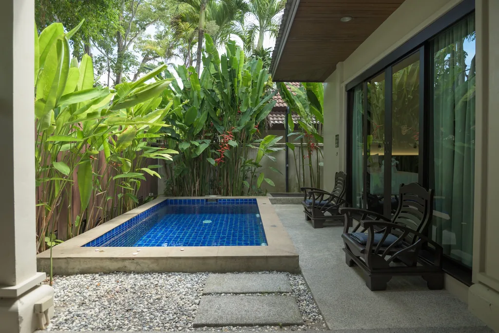 Private pool of a two-bedroom villa in Nai Harn, Phuket