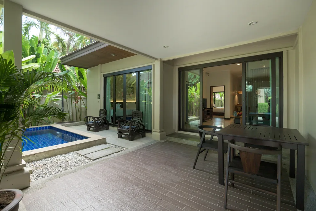 Terrace of the two-bedroom pool villa