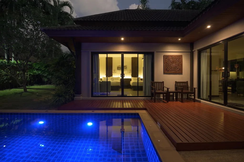 Terrace of the three-bedroom pool villa