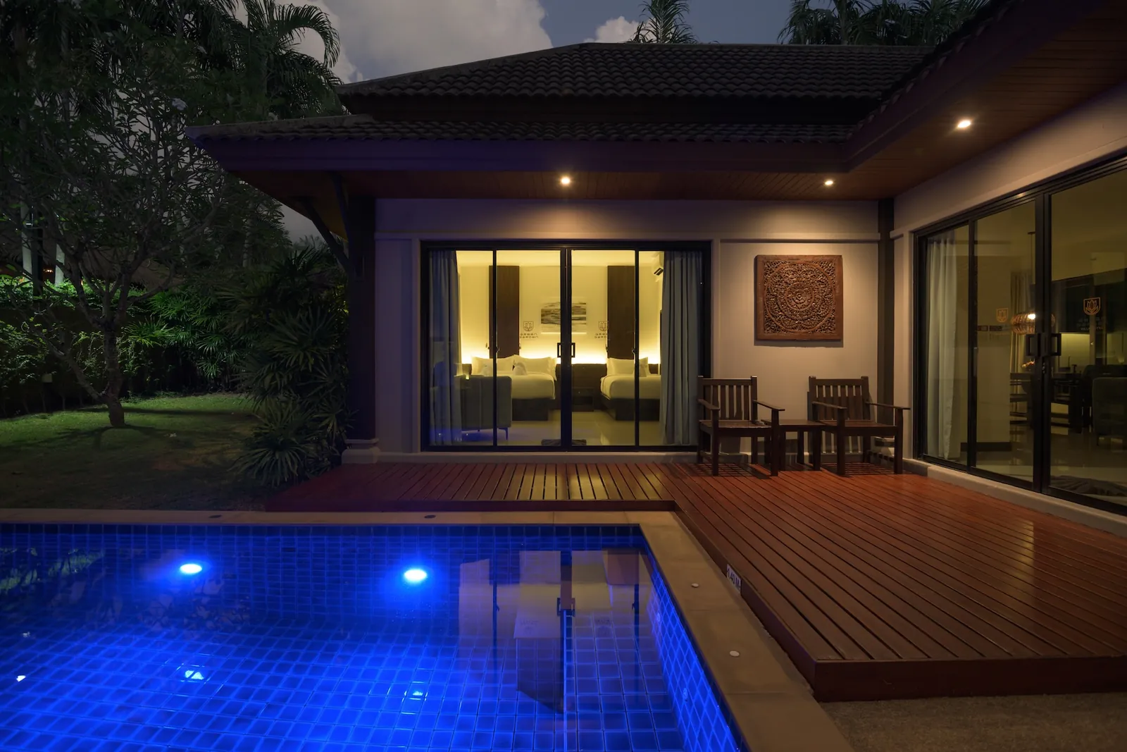 Terrace of the three-bedroom pool villa